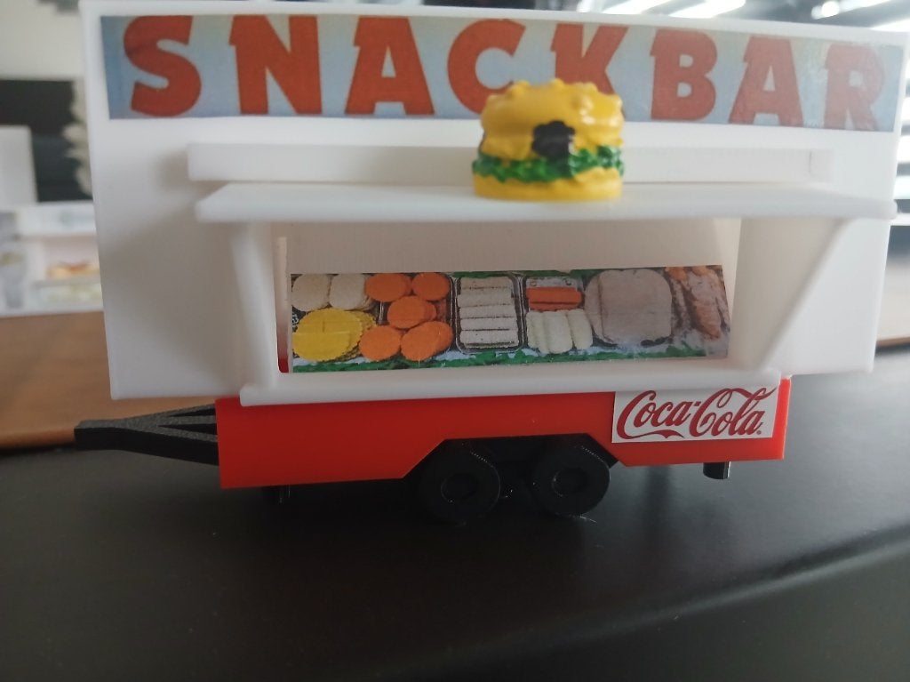 Snackwagen - Snackbar MINIATUUR, Ophalen of Verzenden, Nieuw, 1:32 tot 1:50