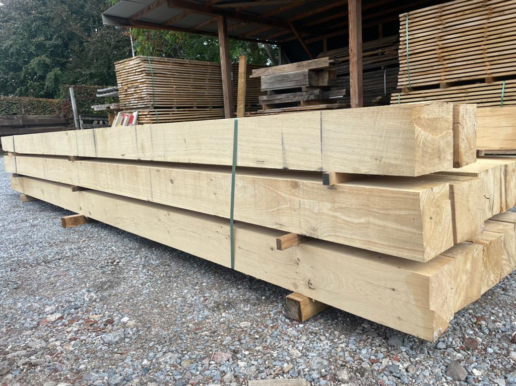 Eiken balken 400 cm lang 15x15, Ophalen, Zo goed als nieuw, 250 cm of meer, Balken