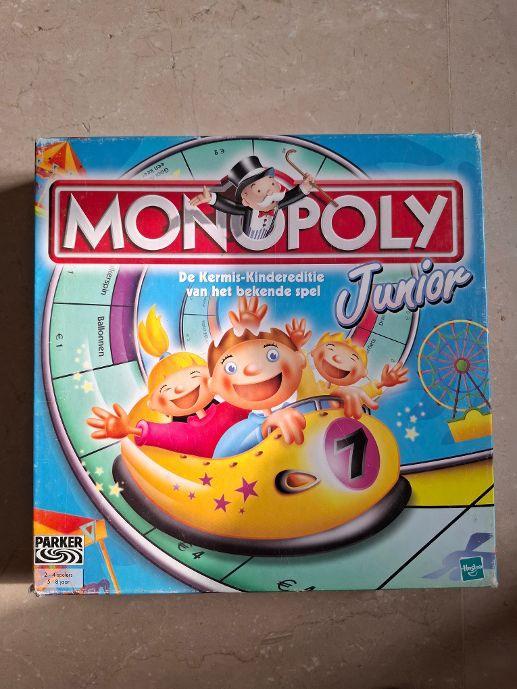 Monopoly Junior Kermis, Een of twee spelers, Ophalen of Verzenden, Zo goed als nieuw, Parker