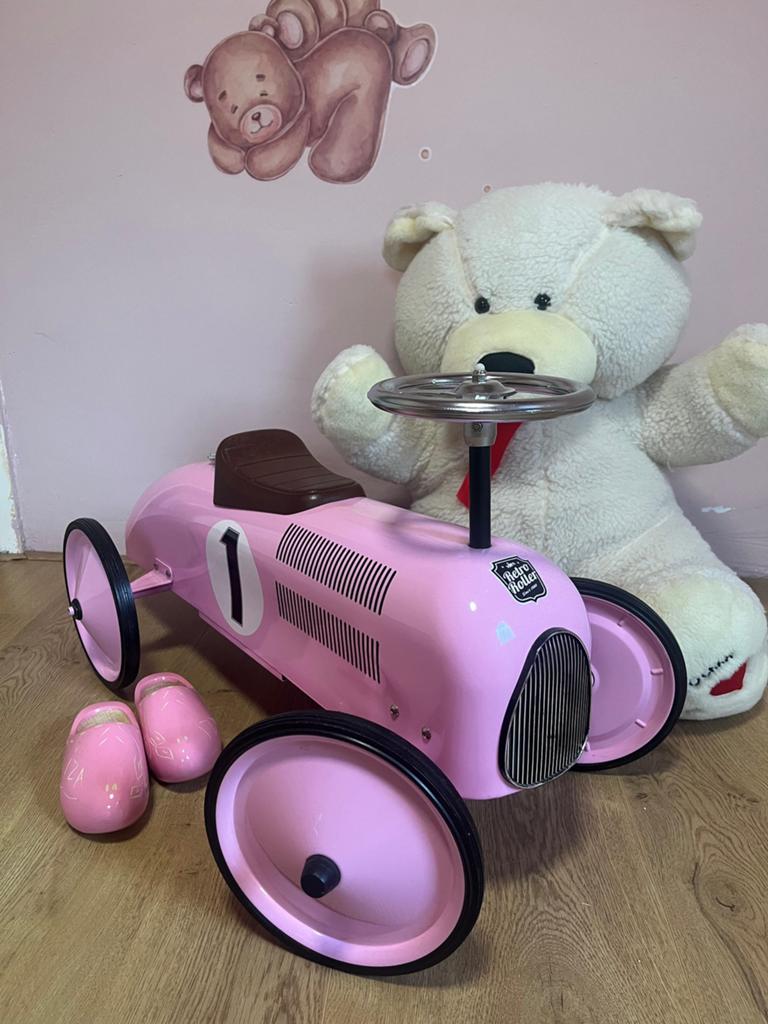 Retro loopwagen, zgan, kinderauto, Kinderen en Baby's, Speelgoed | Speelgoedvoertuigen, Ophalen, Zo goed als nieuw