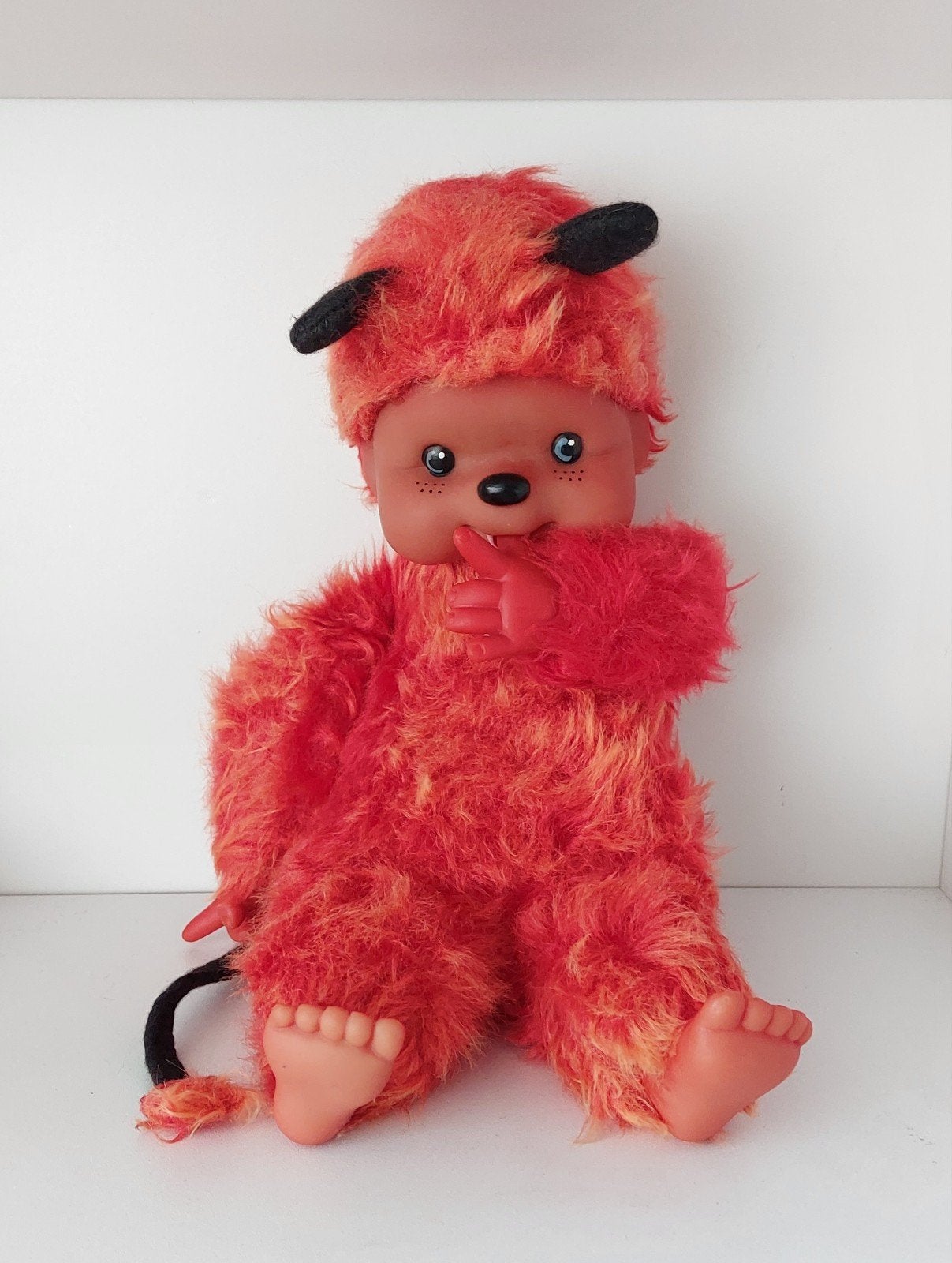 Vintage Monchhichi duiveltje, Ophalen of Verzenden