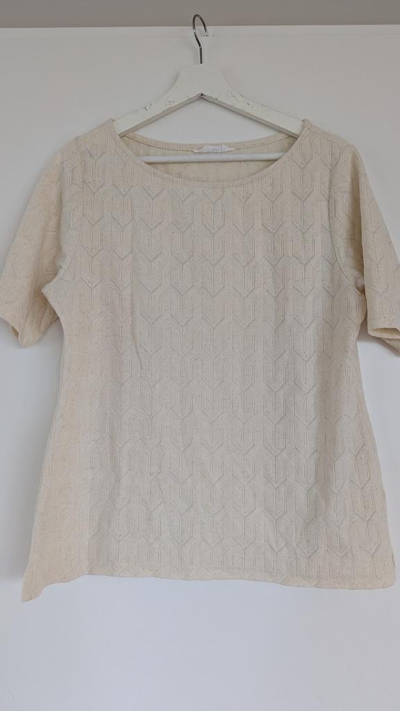 Ecru / cream shirt merk NED maat L, Maat 38/40 (M), Beige, Ophalen of Verzenden, Zo goed als nieuw