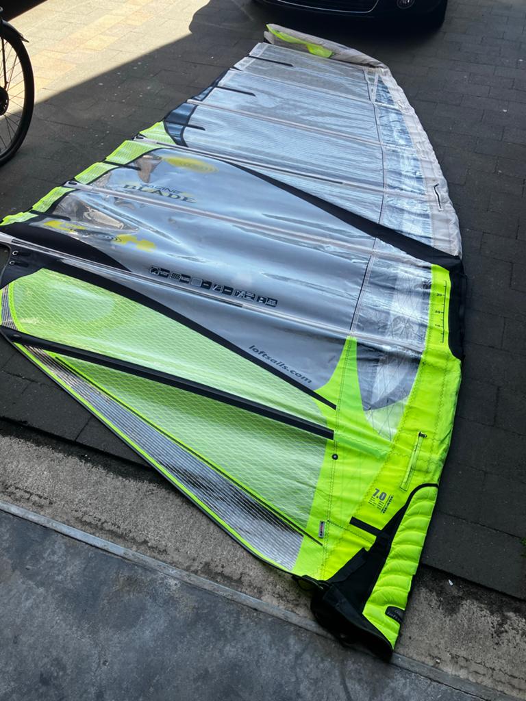 Loftsails Racingblade 7.0m² windsurfzeil, Watersport en Boten, Windsurfen, Ophalen, 6.5 m² tot 8 m², Zeil, Loftsails
