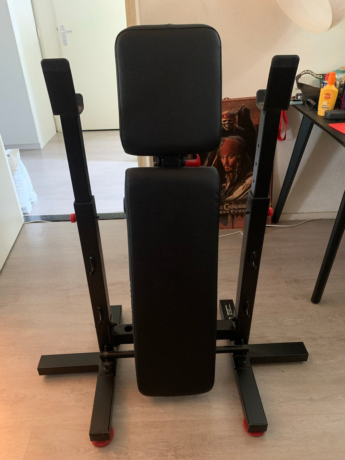 Inklapbare benchpress fitnessbank, Ophalen of Verzenden, Gebruikt, Borst, Fitnessbank