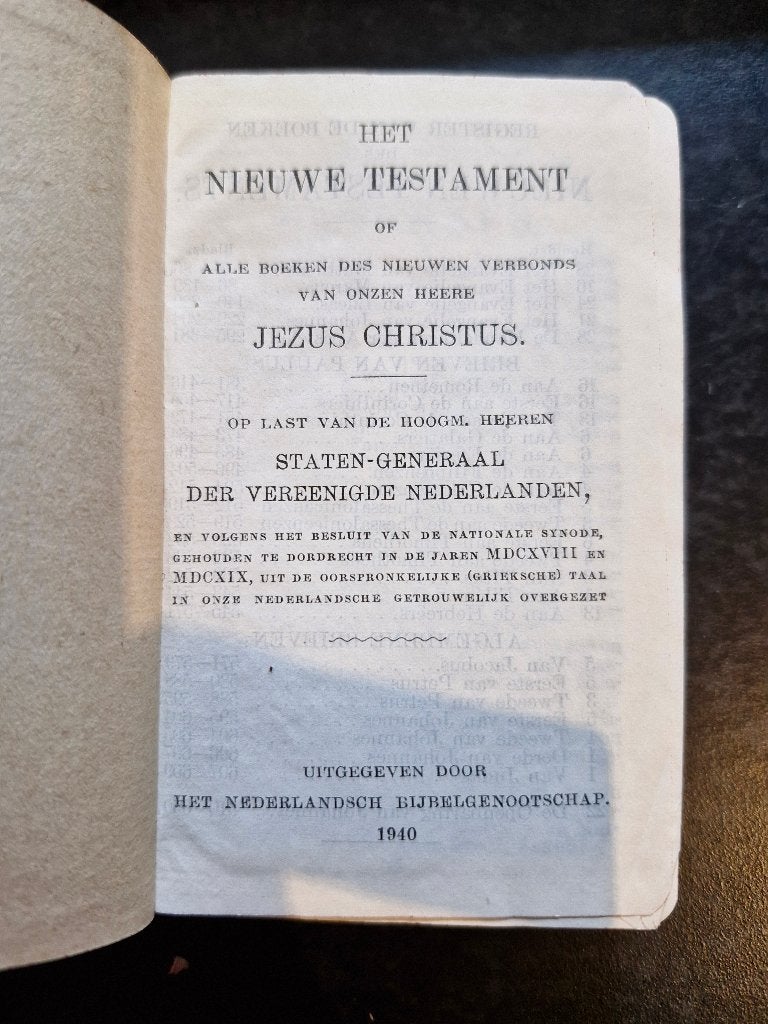 Handbijbel nieuwe testament 1940, Ophalen of Verzenden