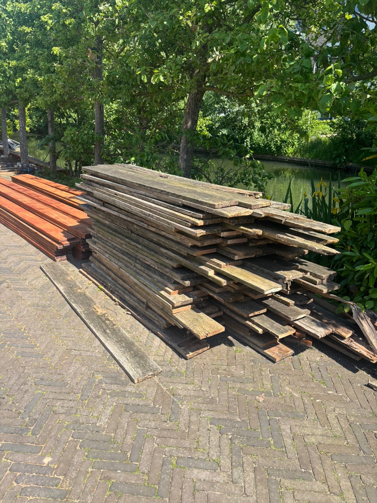 Vlonderhout / Hardhouten planken, Ophalen, Minder dan 25 mm, Zo goed als nieuw, Plank