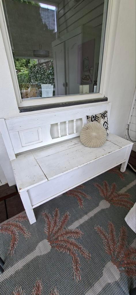 Houten klapbank, Antiek en Kunst, Antiek | Meubels | Stoelen en Banken, Ophalen