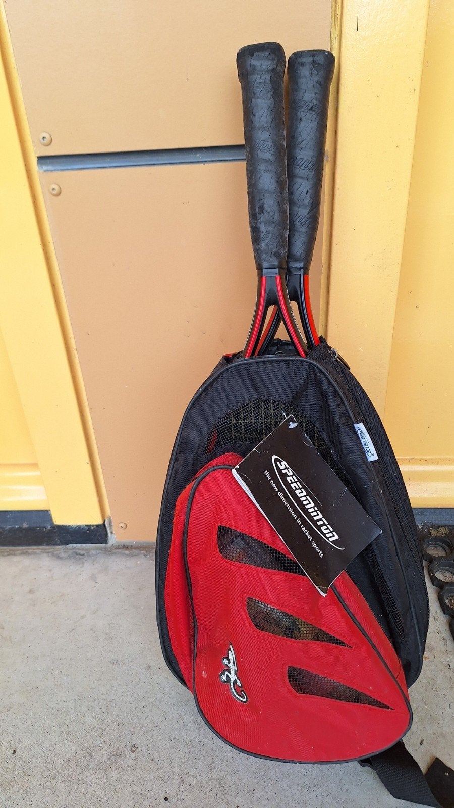 Speedminton set met rackets, shuttle en ballen, Sport en Fitness, Badminton, Ophalen of Verzenden