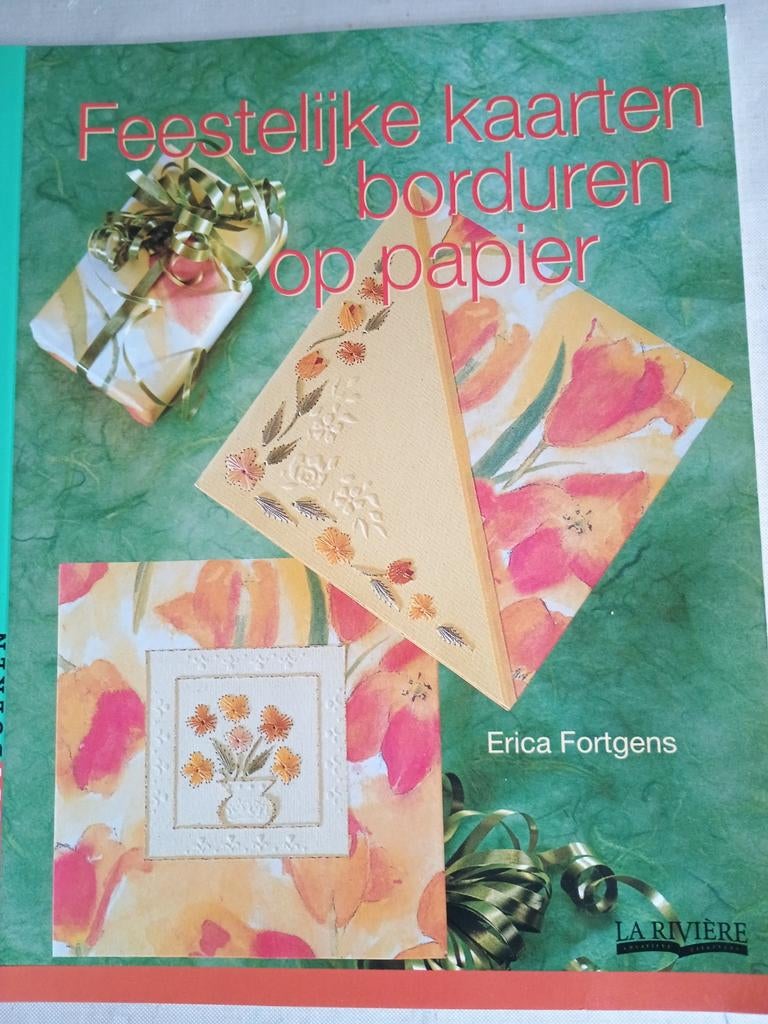 Feestelijke kaarten borduren op papier - Erica Fortgens, Ophalen of Verzenden, Nieuw, Overige thema's, Overige typen