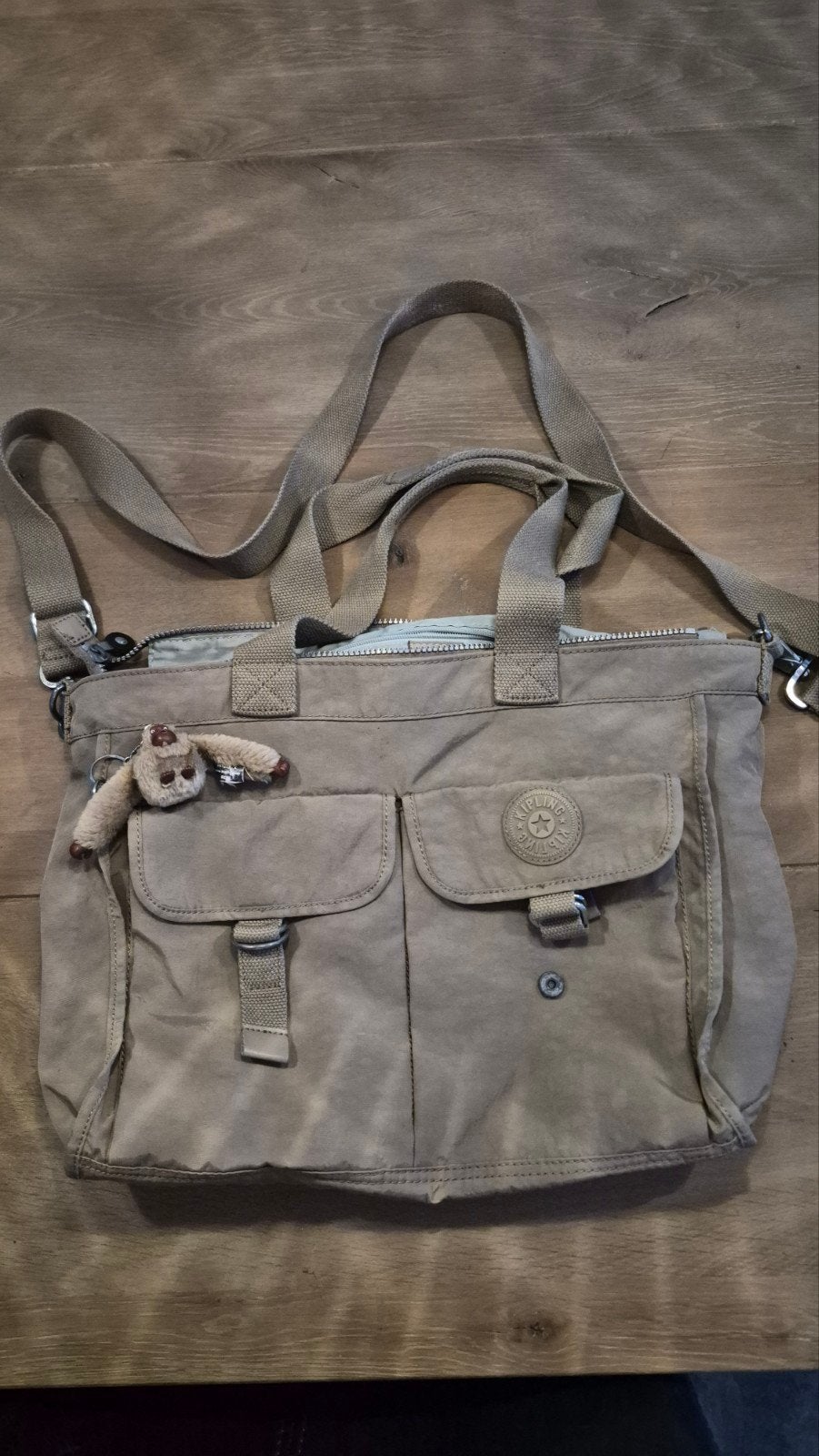 kipling tas beige/bruinig, Ophalen of Verzenden