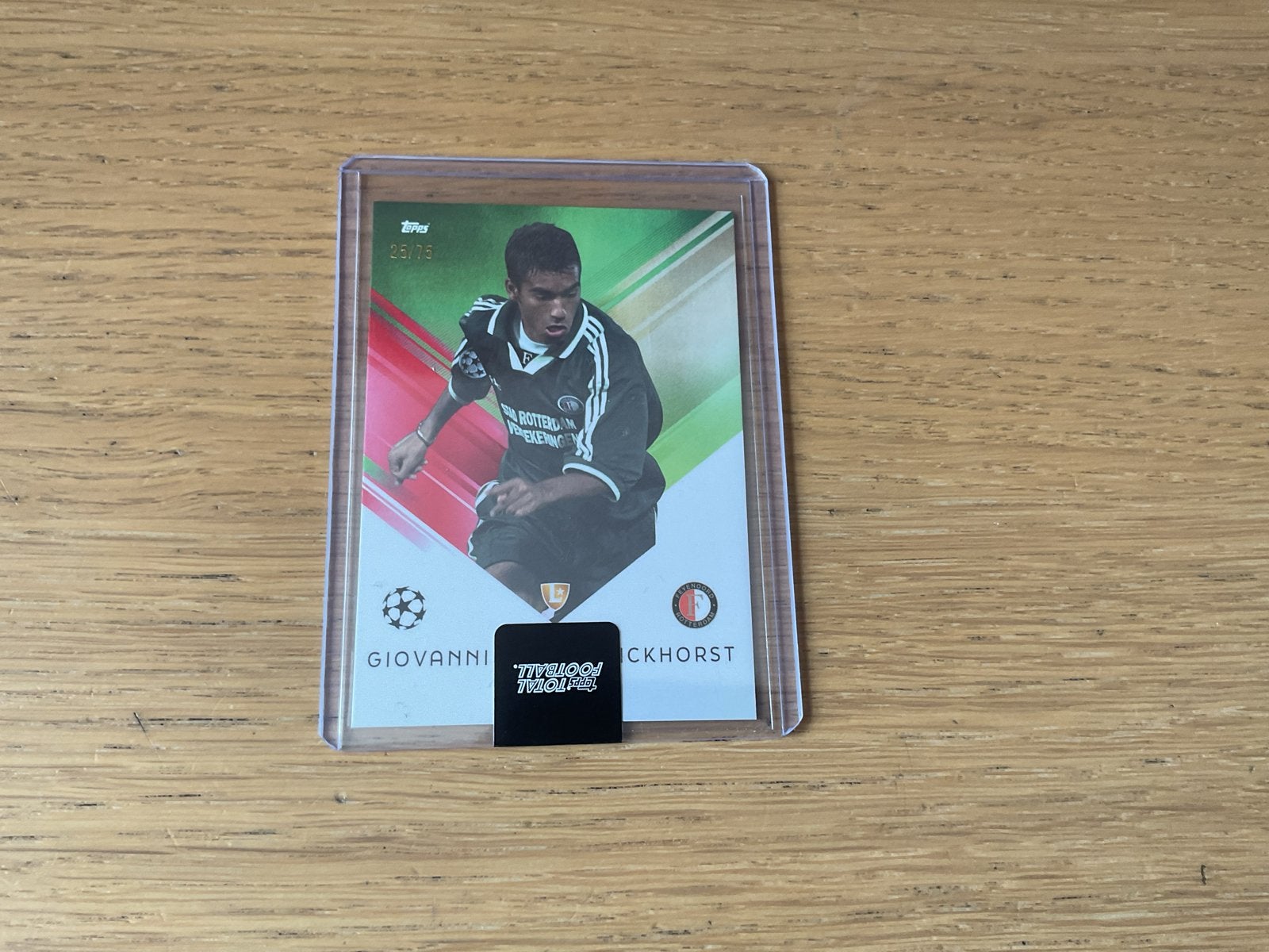 Giovanni van Bronckhorst Topps Feyenoord /75 Spelerskaart, Verzamelen, Ophalen of Verzenden, Zo goed als nieuw, Feyenoord, Spelerskaart