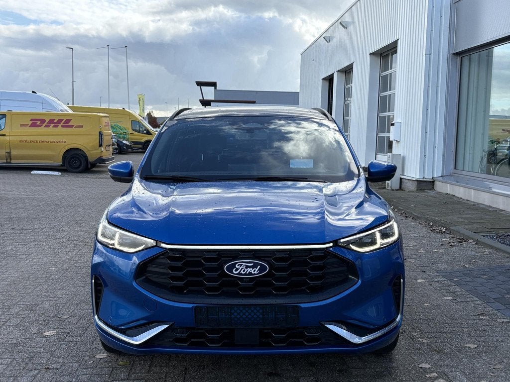 Ford Kuga 2.5 FHEV ST-Line X 190pk | Driver Assistance Pack, Auto's, Ford, 14 kWh, Gebruikt, Blauw, Leder en Stof