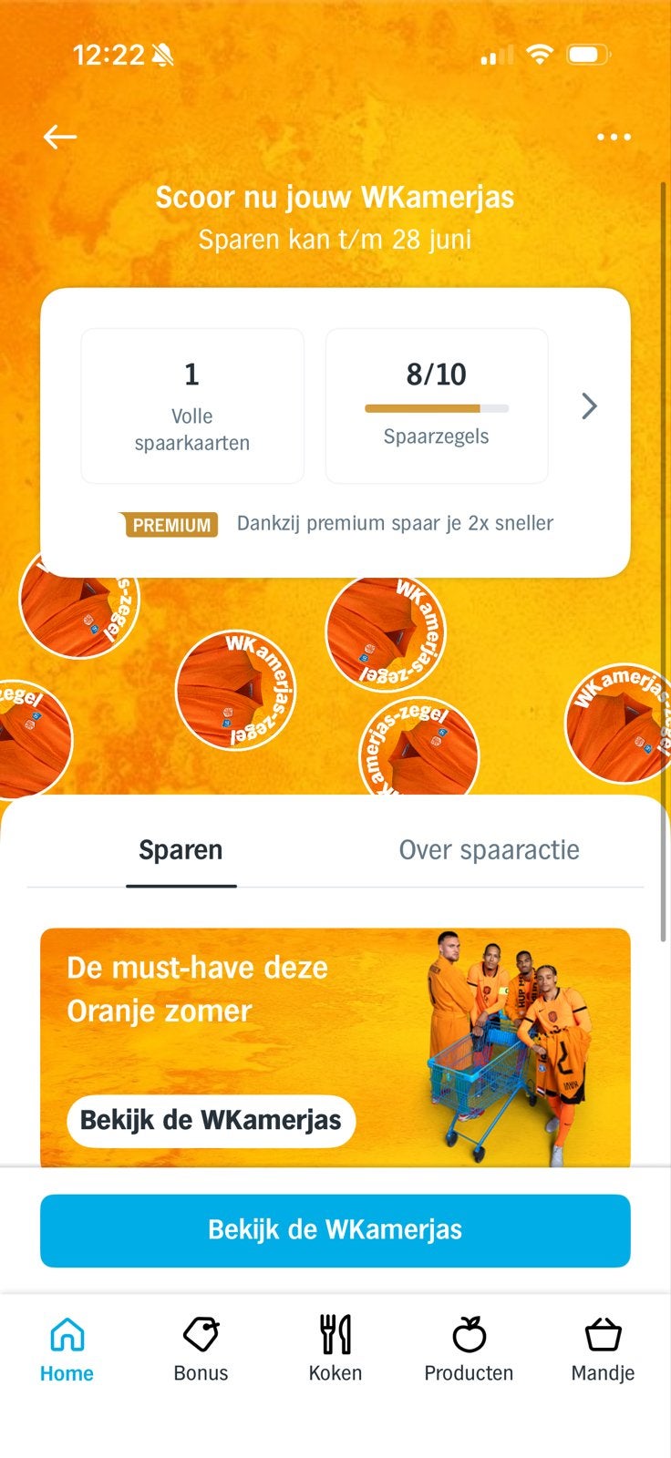 Albert Heijn WK kamerjas spaarkaart €2, Albert Heijn, Ophalen of Verzenden