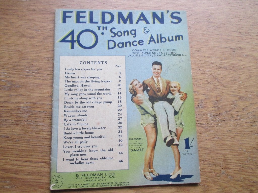Feldman's 40th Song & Dance Album - Vintage Muziekboek, Gebruikt, Overige soorten, Ophalen of Verzenden, Gitaar