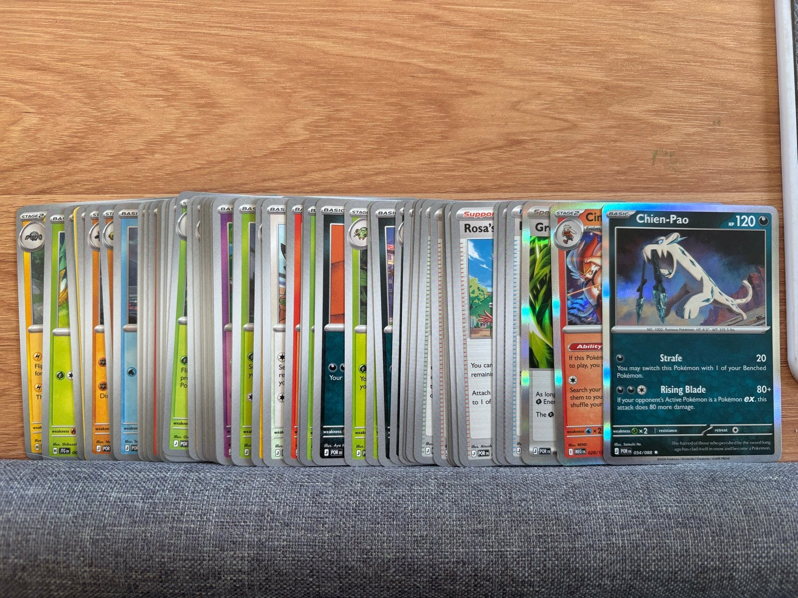 60 Pokémon kaarten, Ophalen of Verzenden, Gebruikt, Meerdere kaarten, Foil