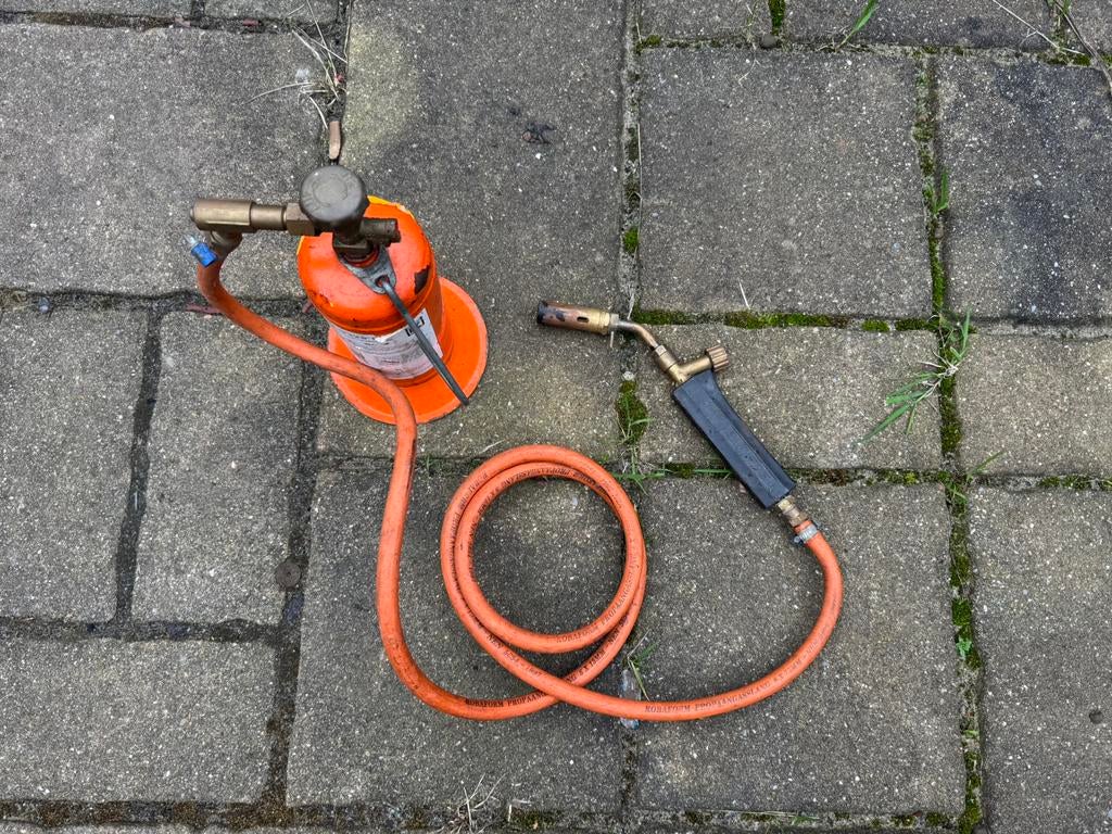 Soldeerfles + brander, Ophalen, Zo goed als nieuw