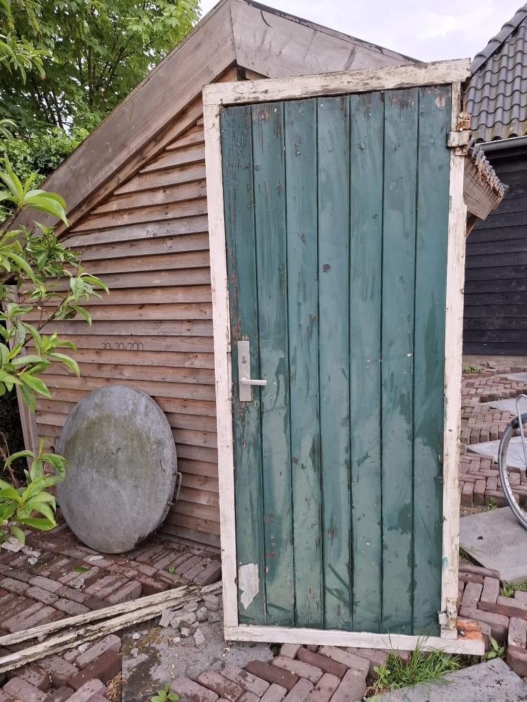 buitendeur met kozijn, Doe-het-zelf en Verbouw, Deuren en Horren, Ophalen, Gebruikt, 80 tot 100 cm, Buitendeur