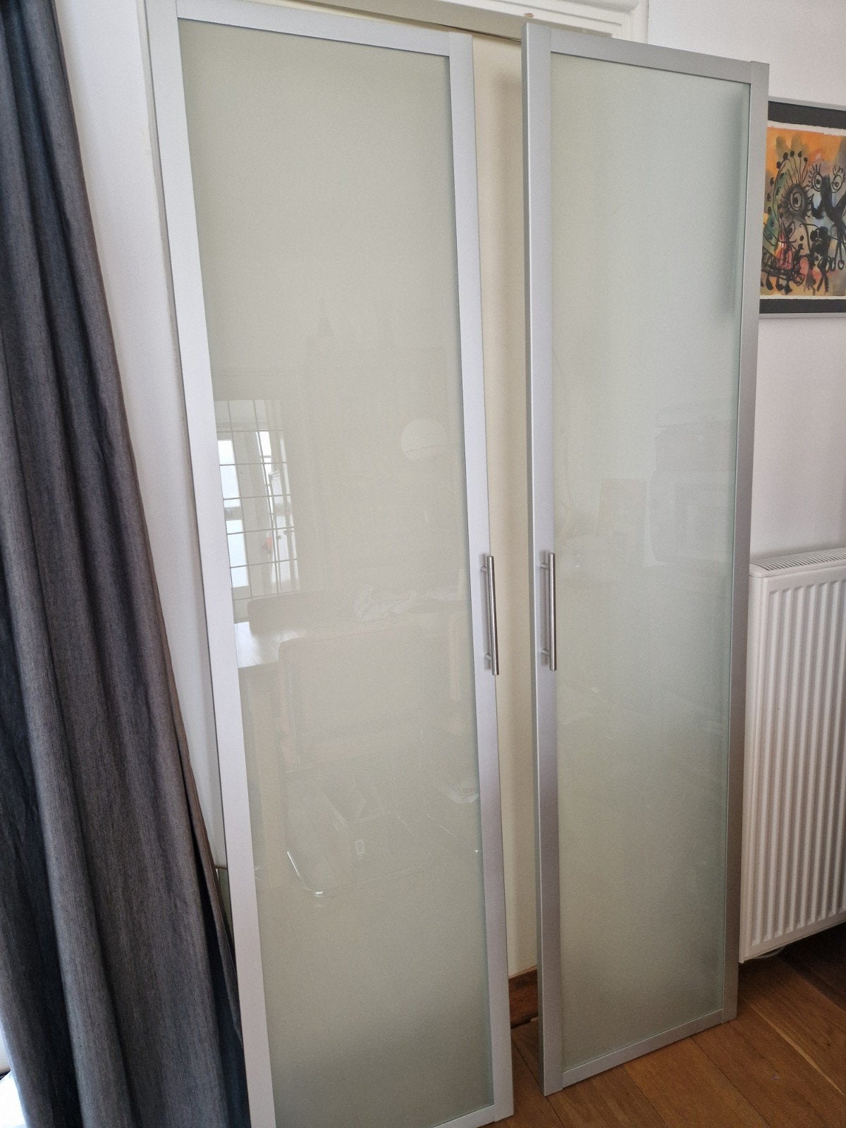 Ikea deuren kledingkast Pax 195 cm, Ophalen, Zo goed als nieuw, Glas, 150 tot 200 cm