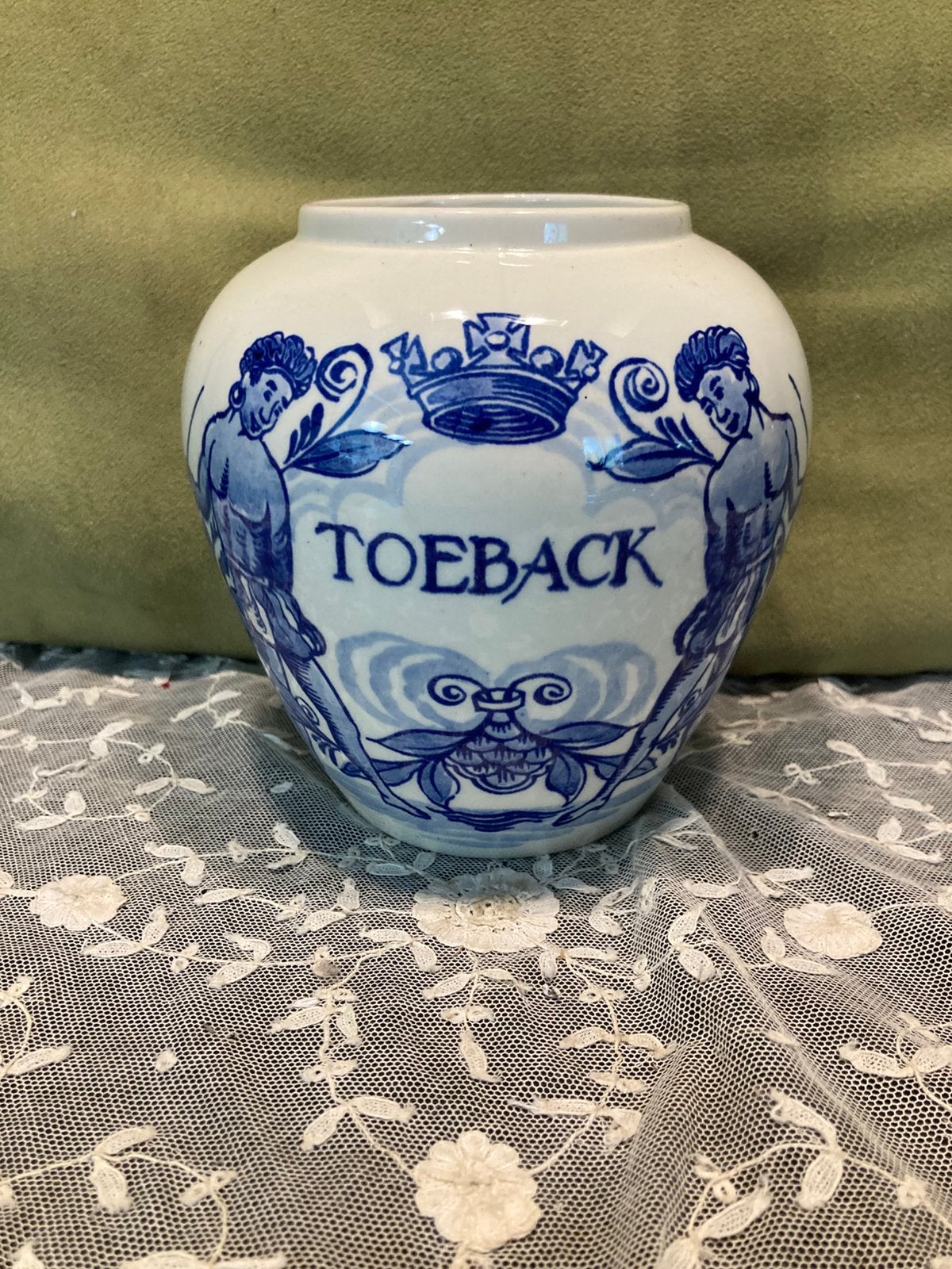 Tabakspot Royal Goedewaagen, Delfts blauw (070725s), Antiek en Kunst, Ophalen of Verzenden