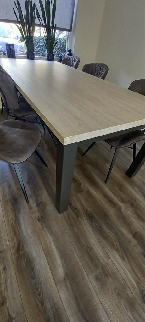 Eettafel met 6 stoelen, 200 cm of meer, 50 tot 100 cm, Zo goed als nieuw, Vijf personen of meer