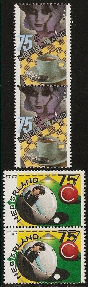 Nederland 1359-1360 paren v sport., Verzenden, Postfris