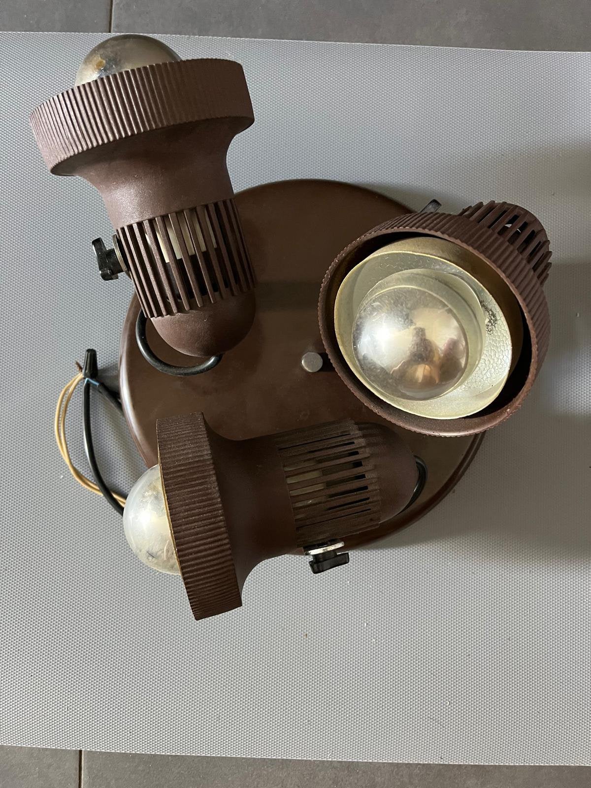 Plafond/wand spotlamp vintage donkerbruin, Ophalen of Verzenden, Zo goed als nieuw