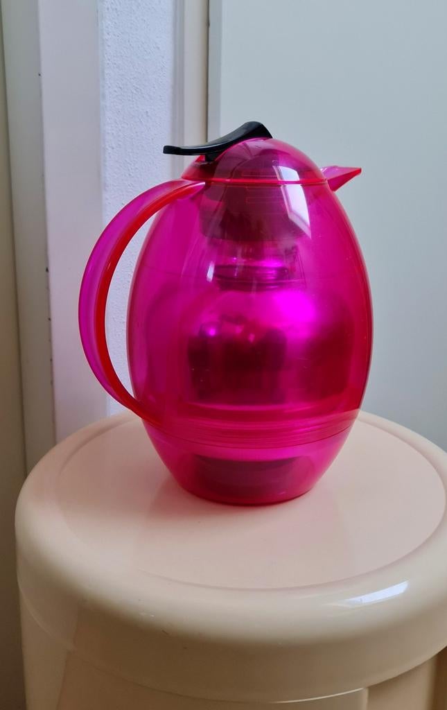 Emsa Melody thermoskan vintage transparant roze uniek, 1 tot 2 liter, Ophalen, Gebruikt