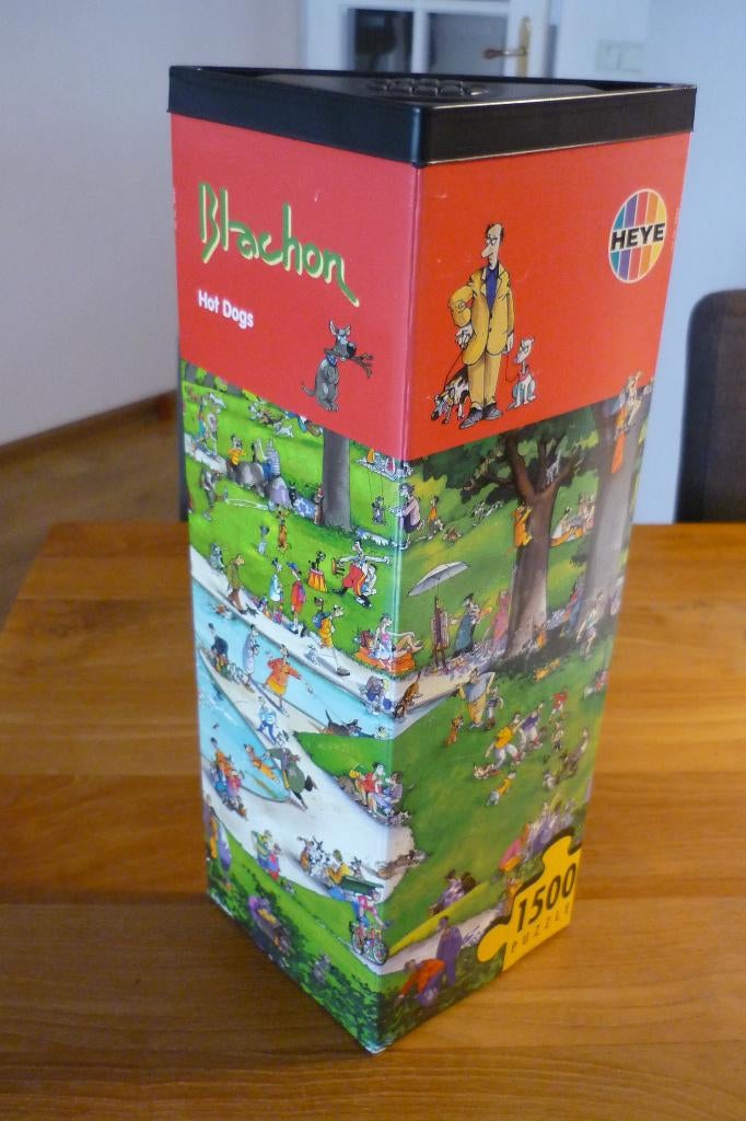 Zeldzaam Heye puzzel Blachon '' HOT DOGS '' + Poster 1500 st, Ophalen of Verzenden, 500 t/m 1500 stukjes, Zo goed als nieuw, Legpuzzel