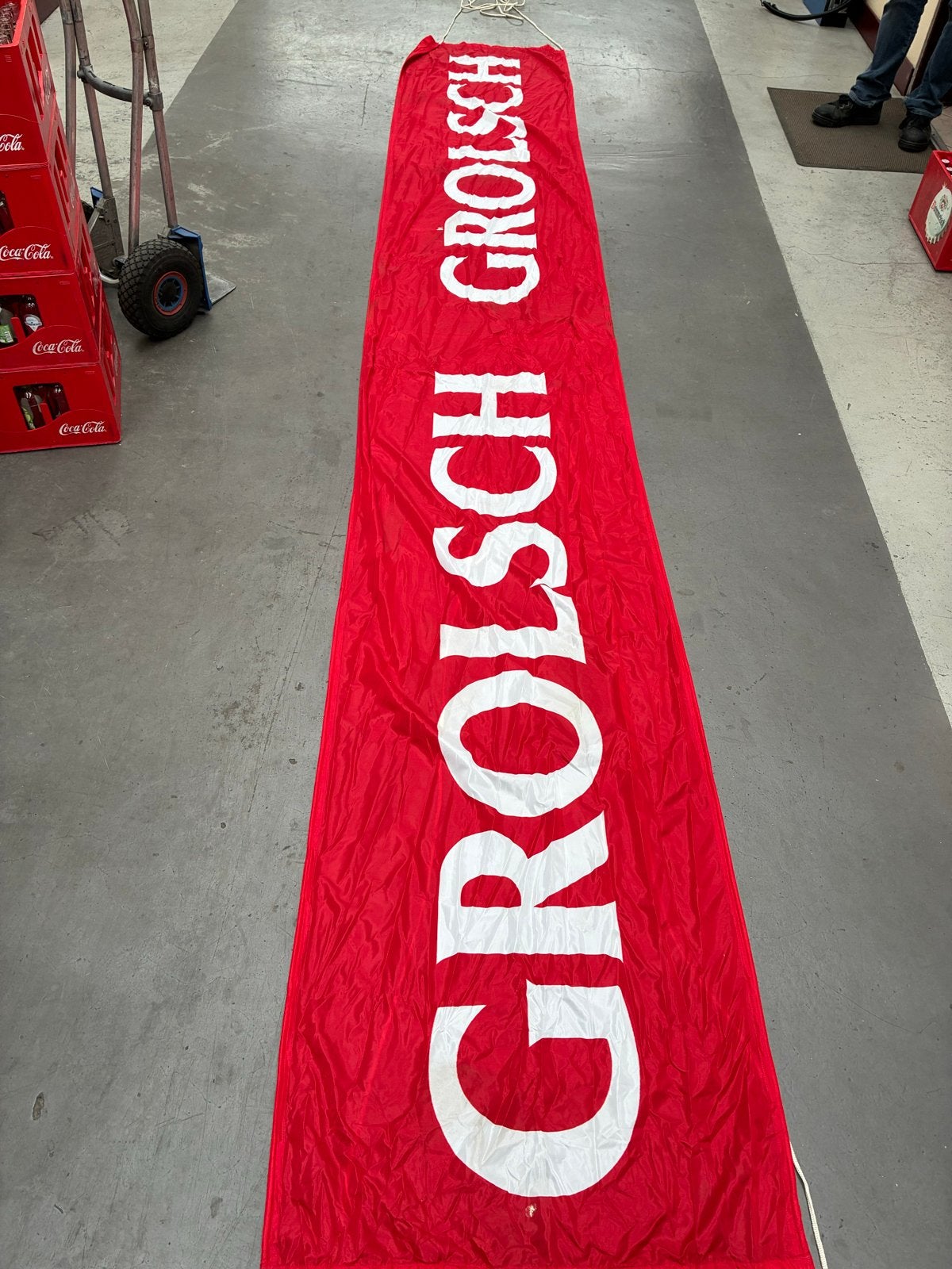 Grolsch vlag vintage +- 5 meter, Ophalen of Verzenden, Gebruikt