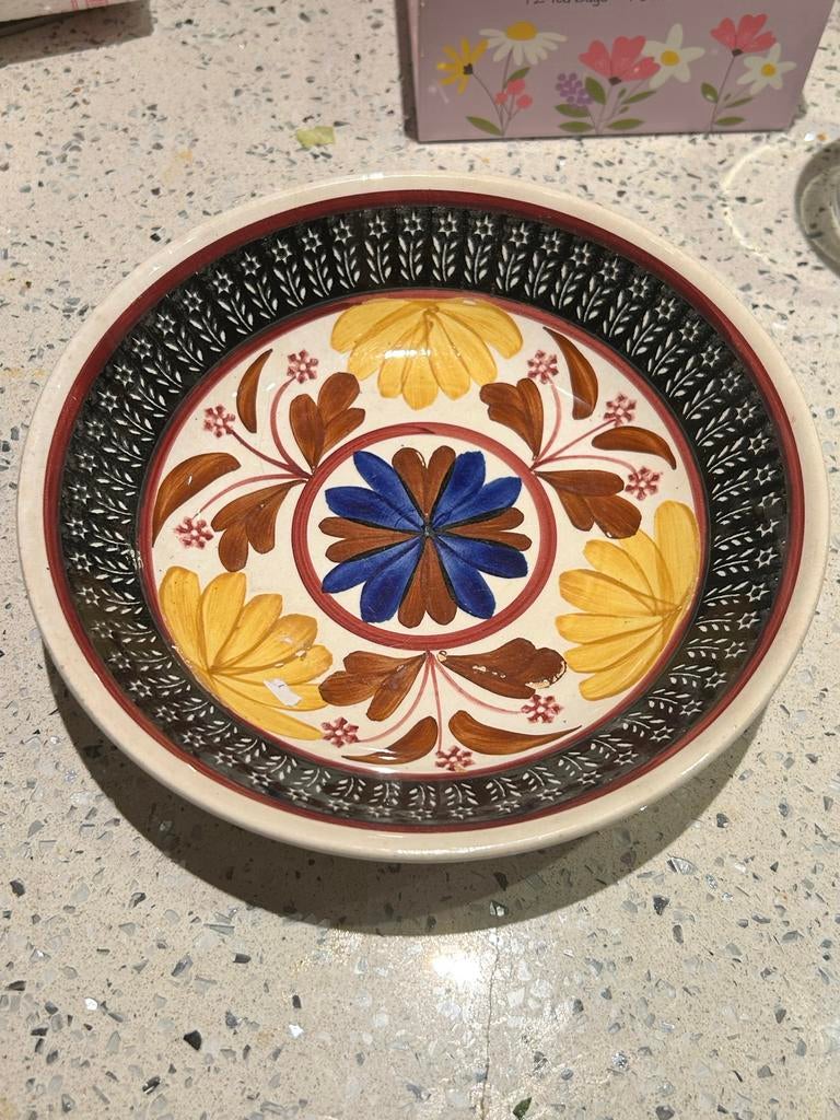 Boerenbont rijstschaal Societe Ceramique met decor 281, Ophalen of Verzenden