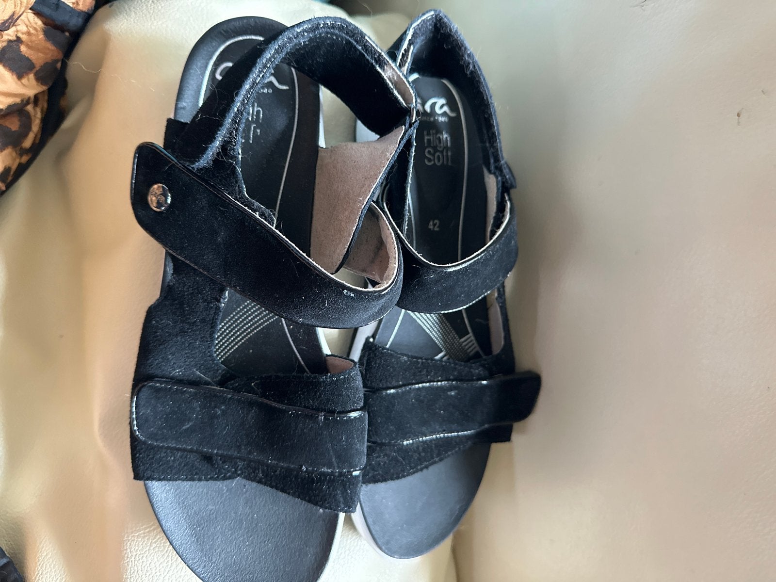 Ara sandalen maat 42 zgan, Ophalen, Zo goed als nieuw, Zwart, Sandalen of Muiltjes