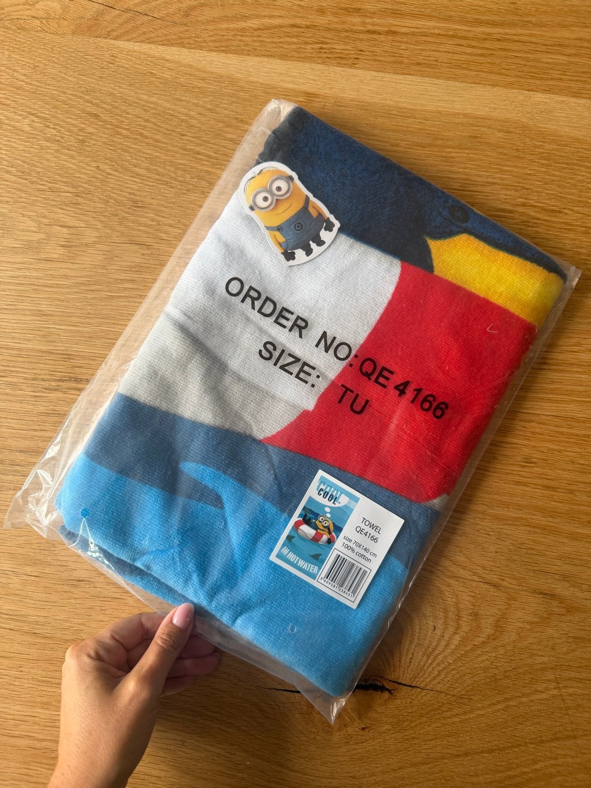 NIEUW | Minions Strandlaken - 70x140 cm - 100% katoen, Blauw, Overige merken, Handdoek, Nieuw