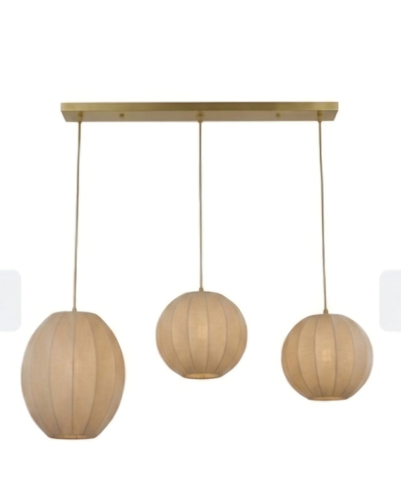 Hanglamp lamp beige japandi lampenkap stof, Ophalen of Verzenden
