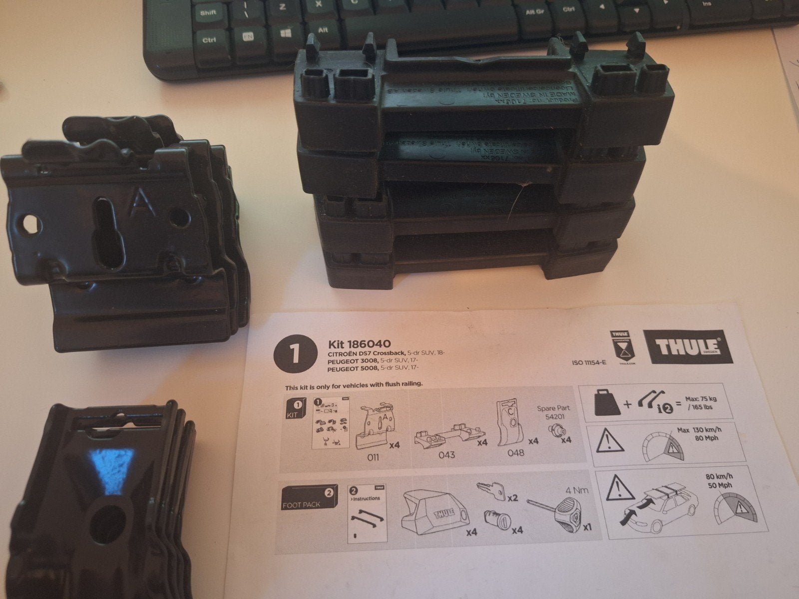Thule kit 186040 Peugeot 3008 en 5008, Auto diversen, Dakkoffers, Ophalen of Verzenden