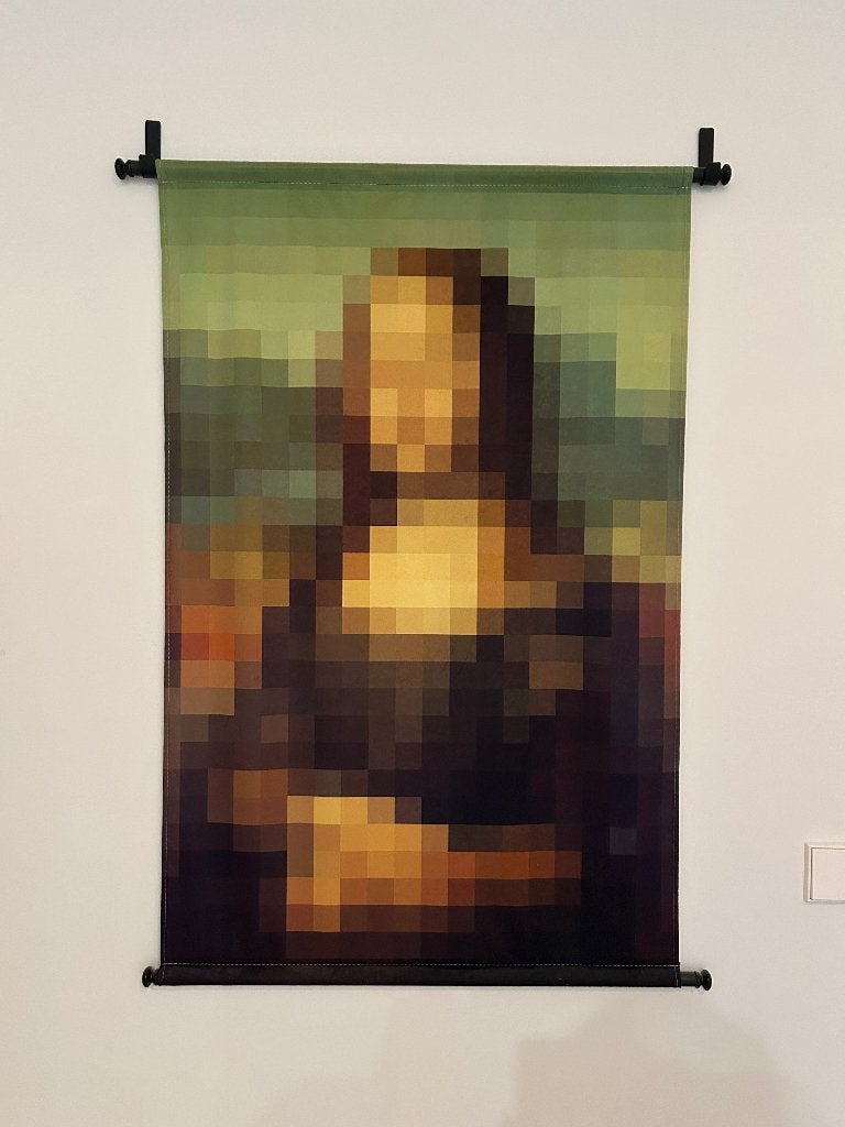 Wanddoek Mona Lisa, 70 cm, 110 cm, Meerkleurig, Ophalen of Verzenden