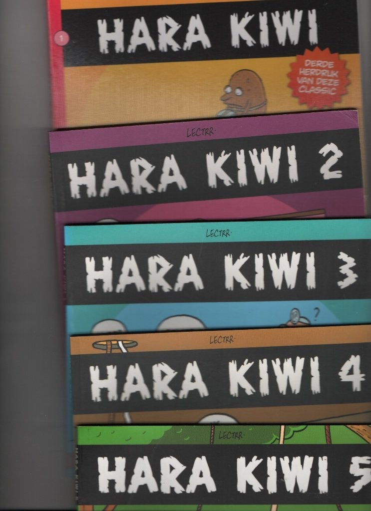 Lectrr - Hara Kiwi dl 1-5 - Steven Degryse - softcover, Boeken, Ophalen of Verzenden, Gelezen, Cartoons