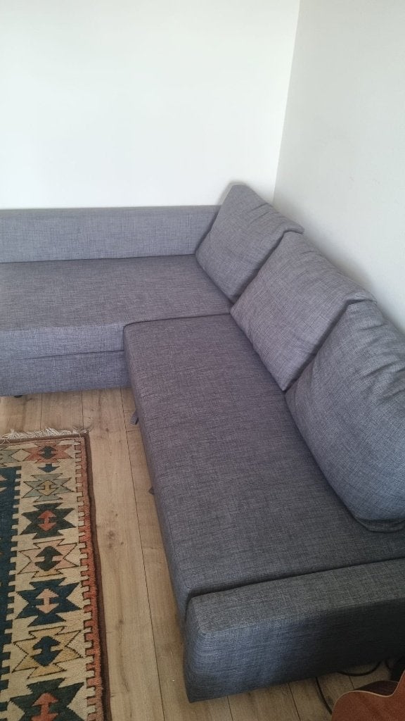 IKEA FRIHETEN slaapbank – weinig gebruikt, Ophalen, Gebruikt, Tweepersoons, 190 cm of minder