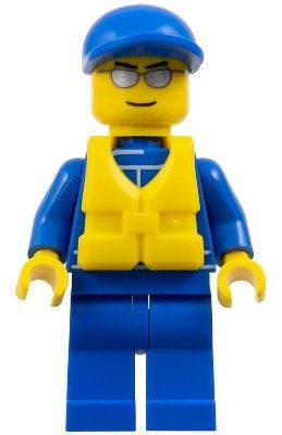 LEGO City oct056a Octan - Blue Oil, Blue Legs, Life Jacket w, Lego, Ophalen of Verzenden, Minifiguur, City