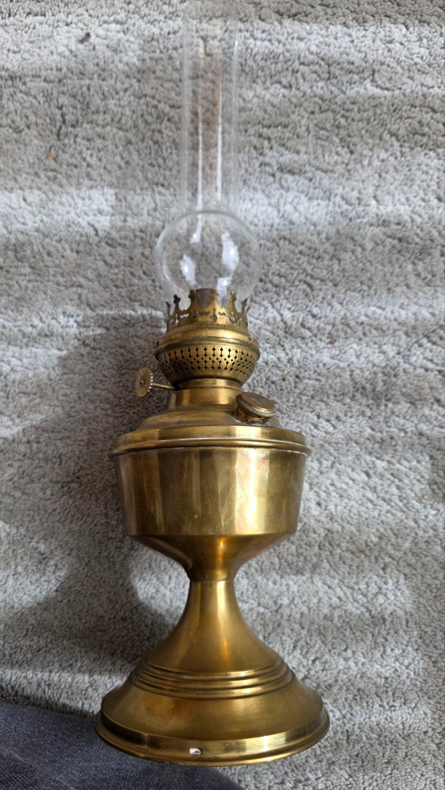 Antieke Kosmos Brenner olielamp - Messing, Ophalen of Verzenden
