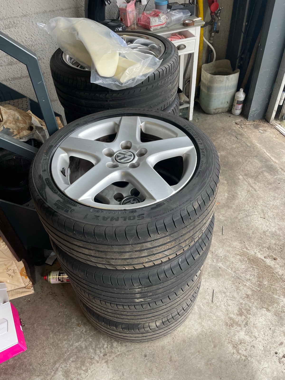 Velgen Transporter T4 17 inch met 225/45 R17 banden, Ophalen, Banden en Velgen, 17 inch, 225 mm