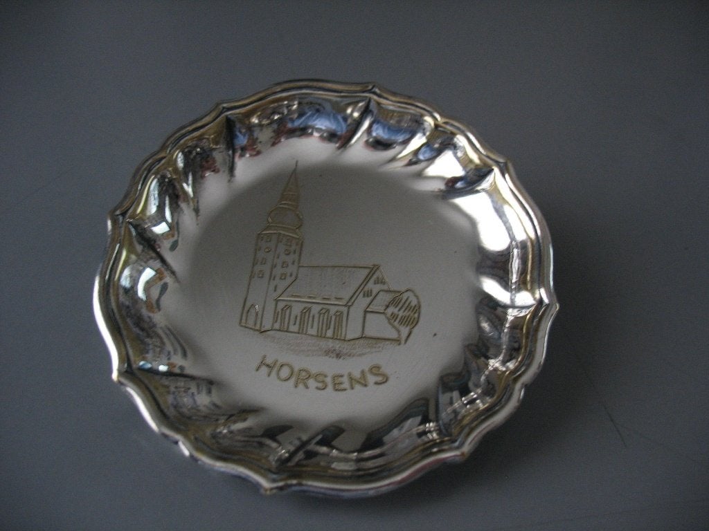 Verzilverd schaaltje uit Denemarken., Ophalen of Verzenden