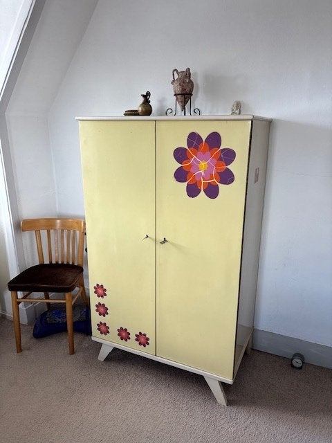Mid century vintage kleding legkastje, Ophalen, Gebruikt