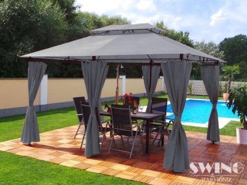 Exclusieve Designer Pavillon Prieel Partytent 3x4m Antraciet, Ophalen of Verzenden, Nieuw, Minder dan 5 meter, Paviljoen