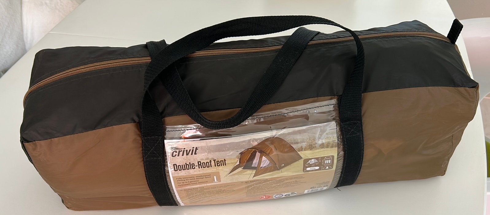 Crivit tent nieuwstaat double roof ophalen vaste prijs, Caravans en Kamperen, Tenten, Ophalen, Zo goed als nieuw, Tot en met 2