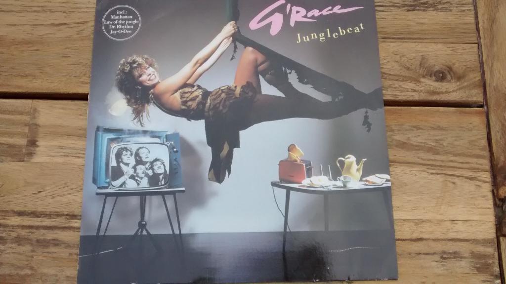 Lp - G' Race - Junglebeat, Cd's en Dvd's, Vinyl | Pop, Ophalen of Verzenden, 1980 - 1989, Zo goed als nieuw, 12 inch