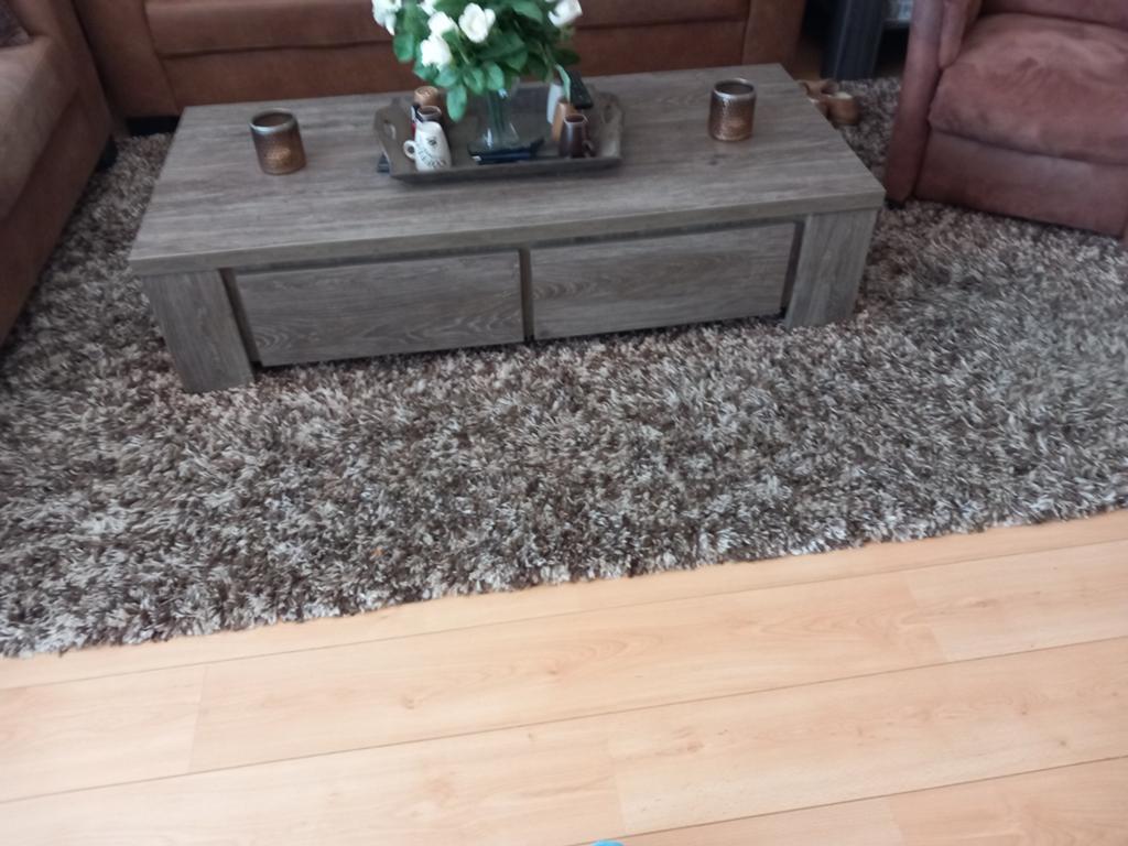 Hoogpolig vloerkleed bruin/beige - 200x290 cm, Gebruikt, 200 cm of meer, Ophalen of Verzenden, 200 cm of meer