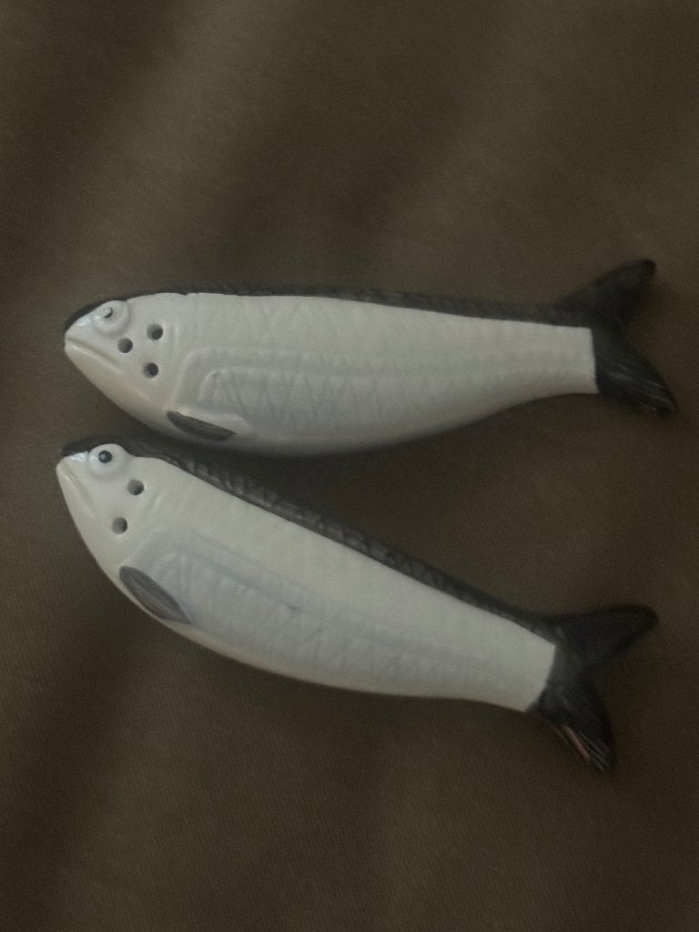 &Klevering Sardine peper- en zoutstel, Overige typen, Ophalen of Verzenden, Zo goed als nieuw, Steen/keramiek