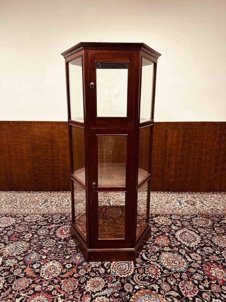 Klassiek Engelse Vitrine Vitrinekast, Antiek en Kunst, Ophalen