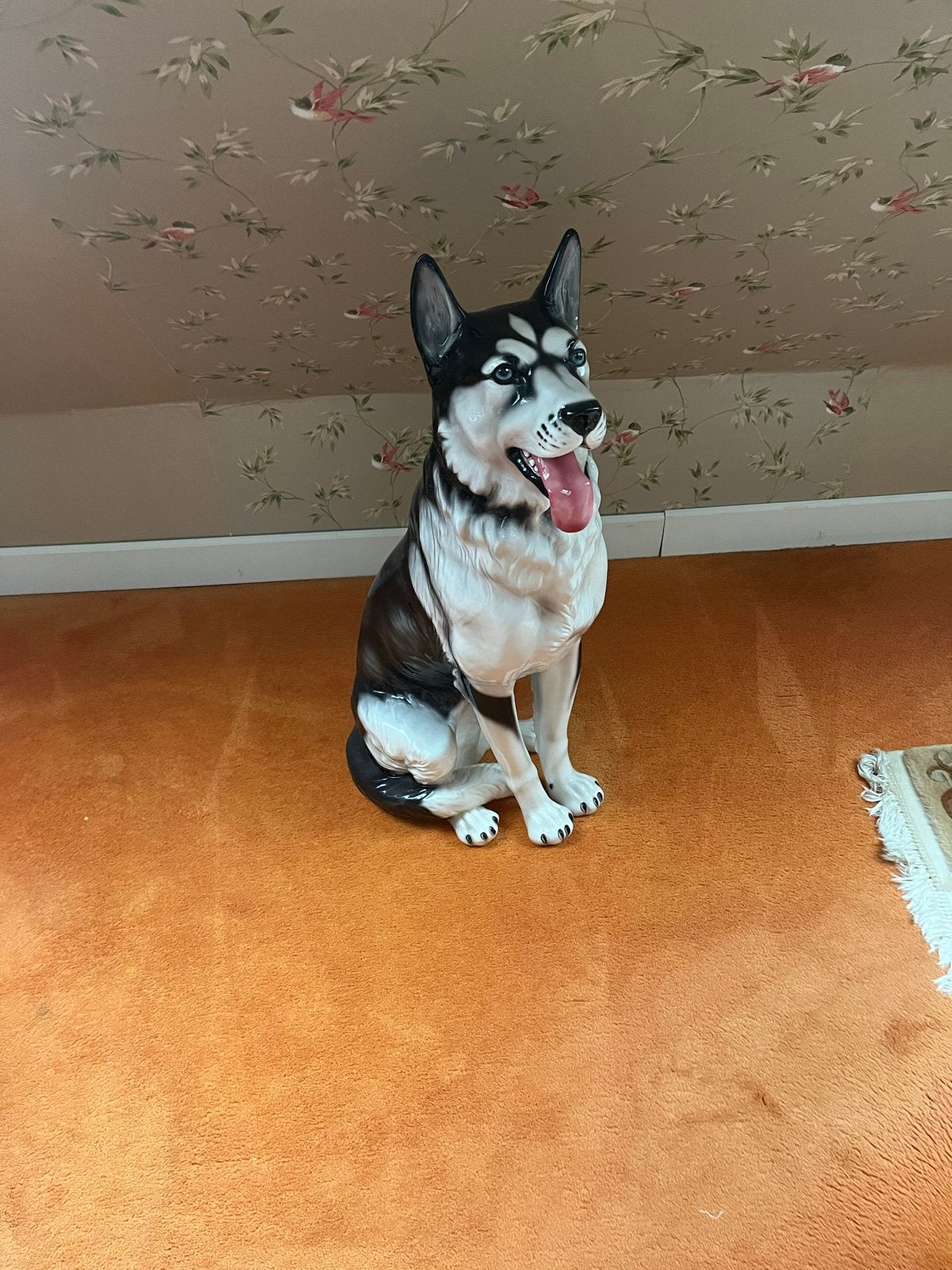 Grote decoratieve husky hond beeld, Ophalen, Gebruikt, Dier