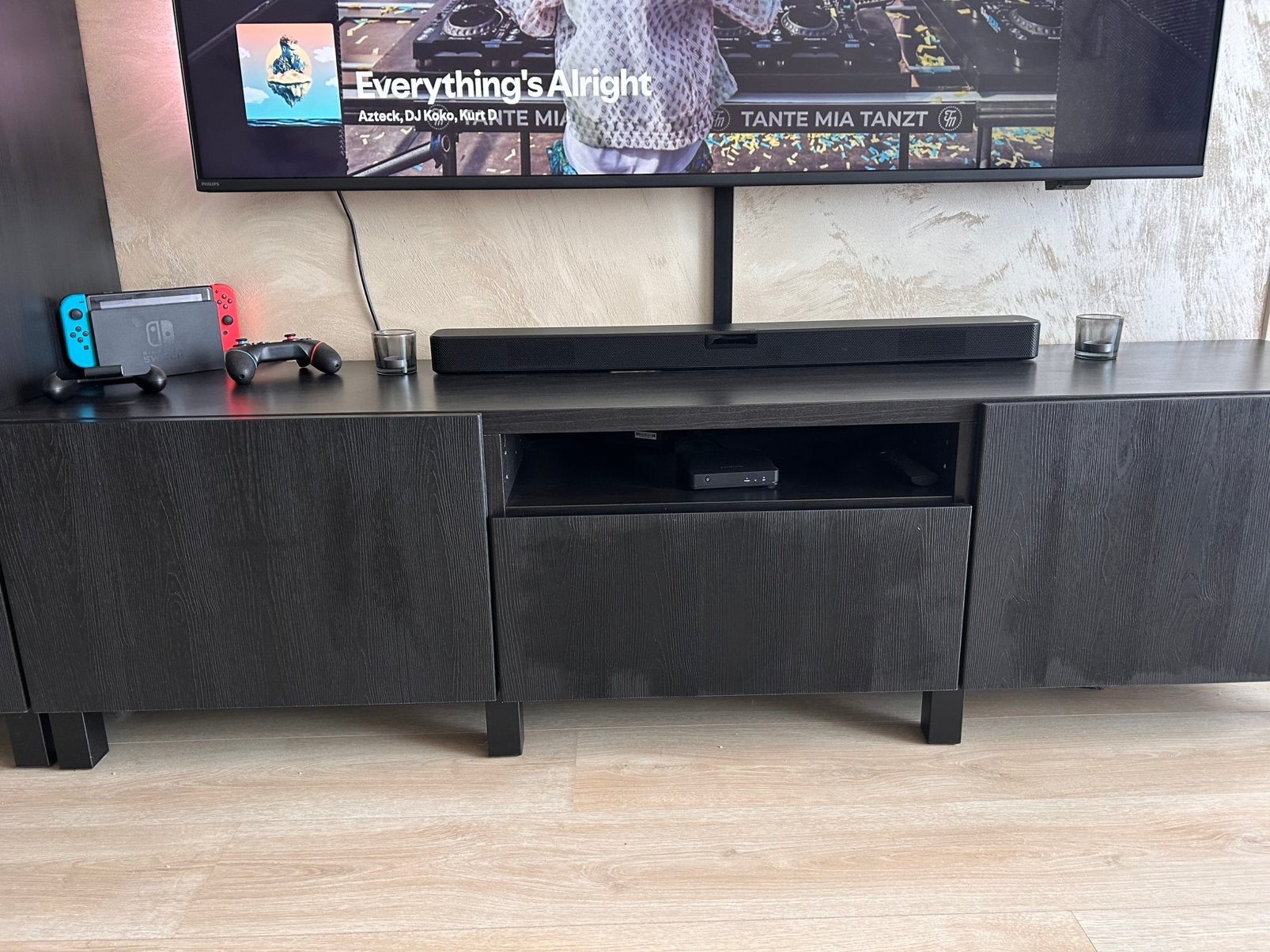 Ikea besta tv meubel, 150 tot 200 cm, Ophalen of Verzenden, Zo goed als nieuw, Minder dan 100 cm